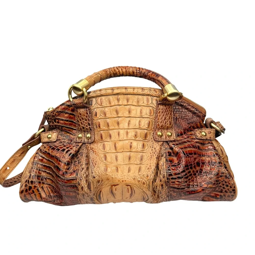 Brahmin croc embossed